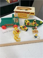 Vintage Fisher-Price play family campers set