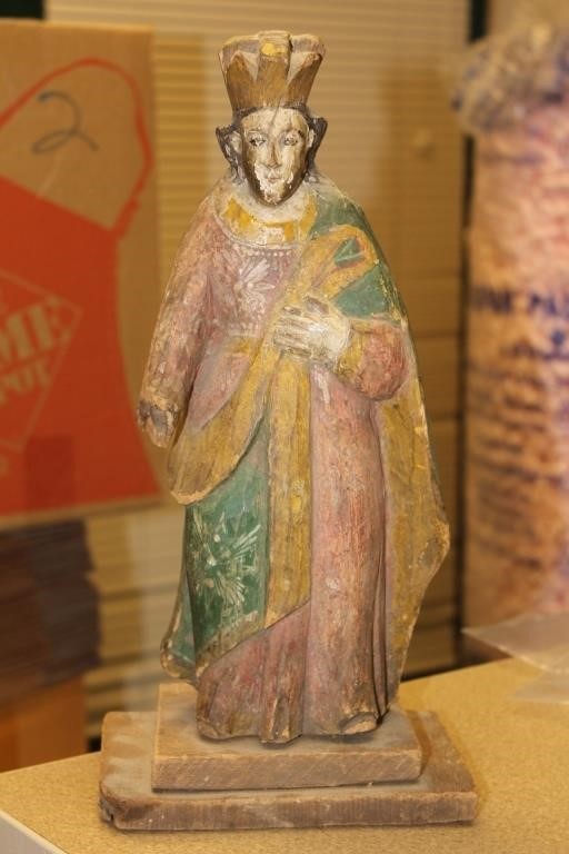 Antique Wooden Polychrome Icon