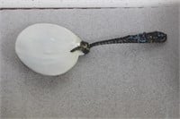 Russian Filigree and Enamel Mother of Pearl Spoon