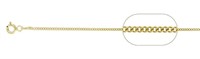 Gold Plated 1.4mm Curb Chain 20"