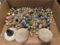 Antique marble, door knobs and filler beads