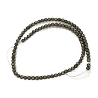 Natural Golden Pyrite 4mm 15.5 Inch Bead Strand
