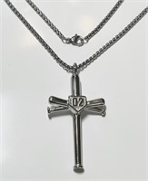 Baseball Bat Cross #02 Necklace