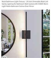 Black Bathroom Light Fixtures - 24 Inch
