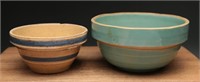 Vintage Yellow Ware Mixing Bowls- USA (2)
