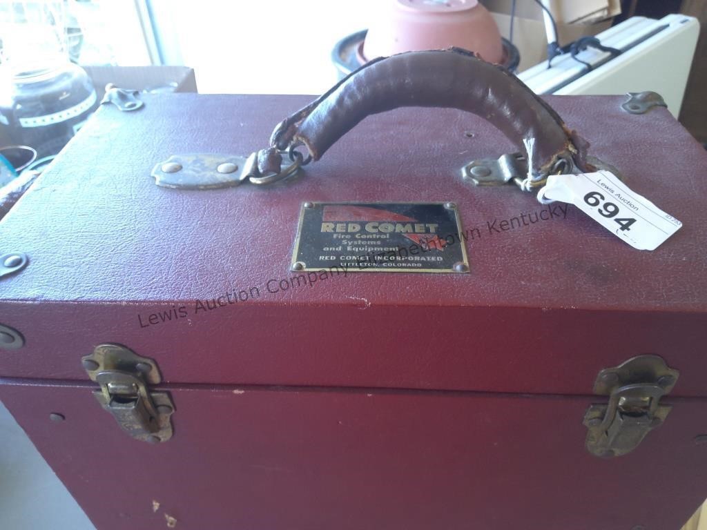 Vintage red comet fire suppression box no inserts