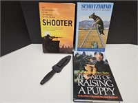 Smith & Wesson Knife w Sheath, Gun & Dog Books