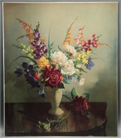 Vernon Ward "Roses & Antirrhinums" Lithograph