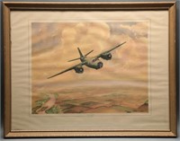 The B-26 Marauder Vtg Litho- James E. Pape