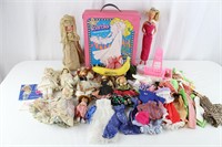 Vtg. Barbie, Case, Bisque, Cloth Dolls & Access.+