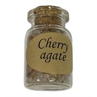 Natural Cherry Agate Mixed Chips Bottle