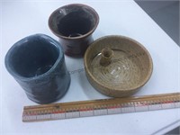 Three Pottery pieces