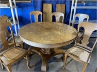 Oak Table & 6 chairs