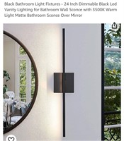 Black Bathroom Light Fixtures - 24 Inch
