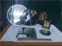 Various size mirrors framed picture and a manual