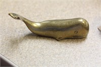 Solid Small Brass Whale
