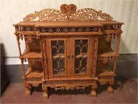 Cabinet w/Decorative Scroll Work 48"x14" and 38"T