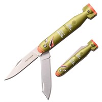 Tac-force Green Bomb Gent's Knife W/ Pocket Clip