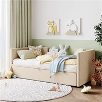 Lifeand Twin Size Upholstered daybed with Pop Up