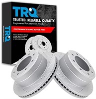 TRQ Brake Rotor Driver & Passenger Side Rear Pair