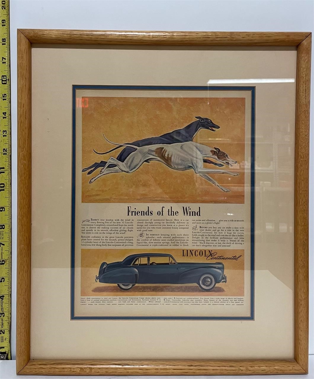 Lincoln Continental Vintage Ad 1941 - Greyhound