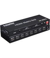 $90 4K 60hz 6x2 HDMI Matrix 6 in 2 HDMI  Switch