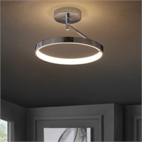 Owen 17.5 Dimmable Integrated LED Metal Semi-Flush