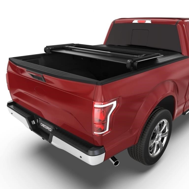 Upgraded Tri-Fold Truck Bed Tonneau Cover Compatib