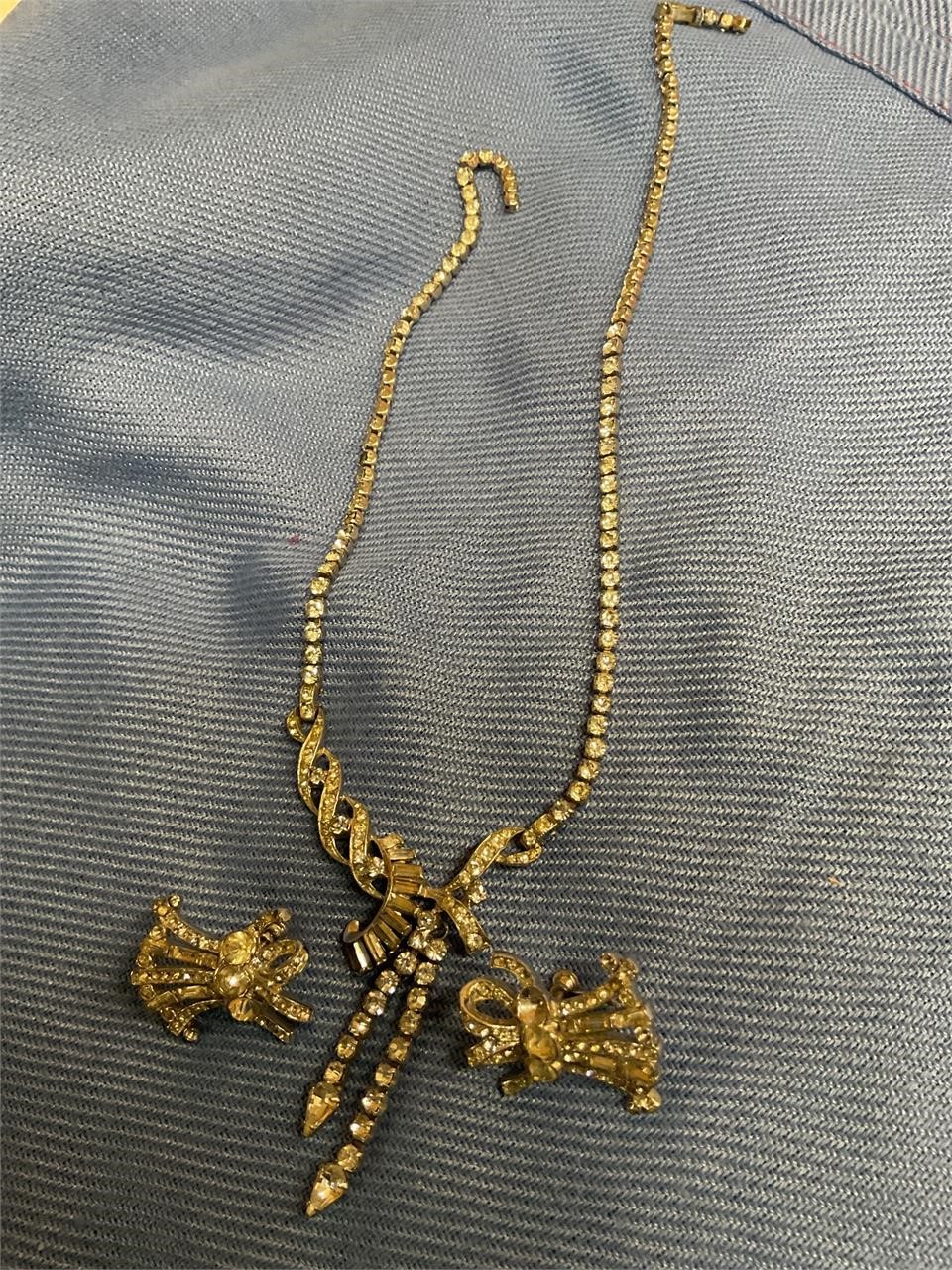 Vintage necklace and earrings
