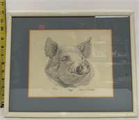 "Piggy" Drawing by Anne S. Dickey - 27/200