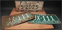Vintage Colorado License Plates (3)