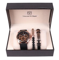 Vincent Di Mani Rose Gold Men's Watch & Bracelet