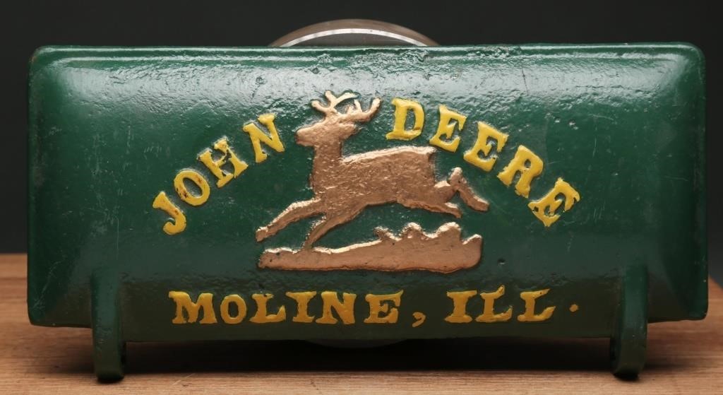 Vintage John Deere Cast Iron Tool Box Cover