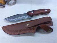 Damascus steel hunting knife no maker name found