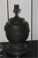 An Antique Japanese Bronze Lamp Base