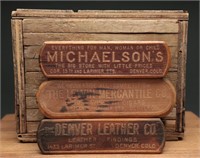 Antique Advertising Denver Shoe Shine Brushes