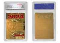 2021 Merrick Mint Donald Trump 23k Gold Slab