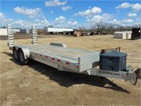 2018 DCT 22' Alum flatbed trailer, dovetail,