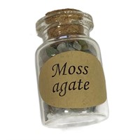 Natural Moss Agate Mixed Chips Bottle