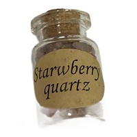 Natural Strawberry Quartz Mixed Chips Bottle