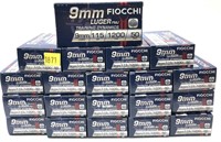 Case of 1,000 9mm 115-grain FMJ Fiocchi