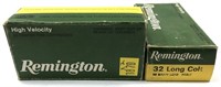 x2- Boxes of .32 Long Colt 32-grain lead Remington
