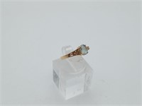 10K Vintage Aquamarine Ring