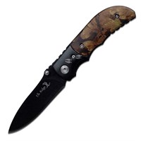 Elk Ridge Brown & Black Camo Handle Folding Knife
