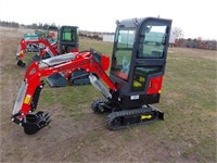 New unused 2024 Miva VA13C mini excavator,  cab,