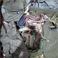 Assortment of Military Surplus Bags, and Gear