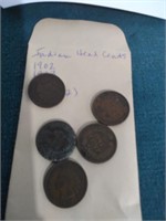 Indian Head Cents, 1902, 1903, 1905, 1907 (2)