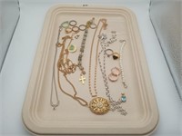 Tray Lot  Of Costume Assorted Jewelry
