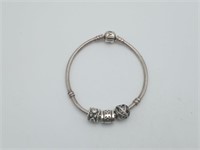 Pandora Charm bracelet sterling silver 21 grams