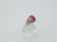 Sterling silver RED Stone ring